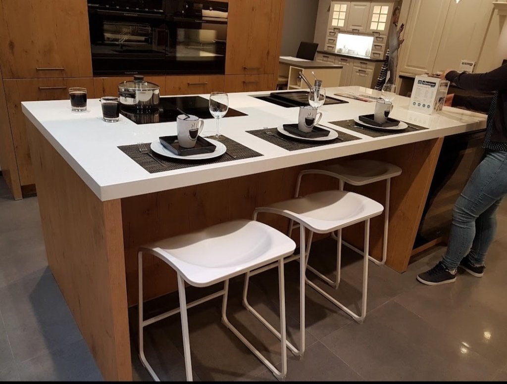 (NIEUW )Keuken met kupperbush, Maison & Meubles, Avec îlot, Comme neuf, Brun, Enlèvement