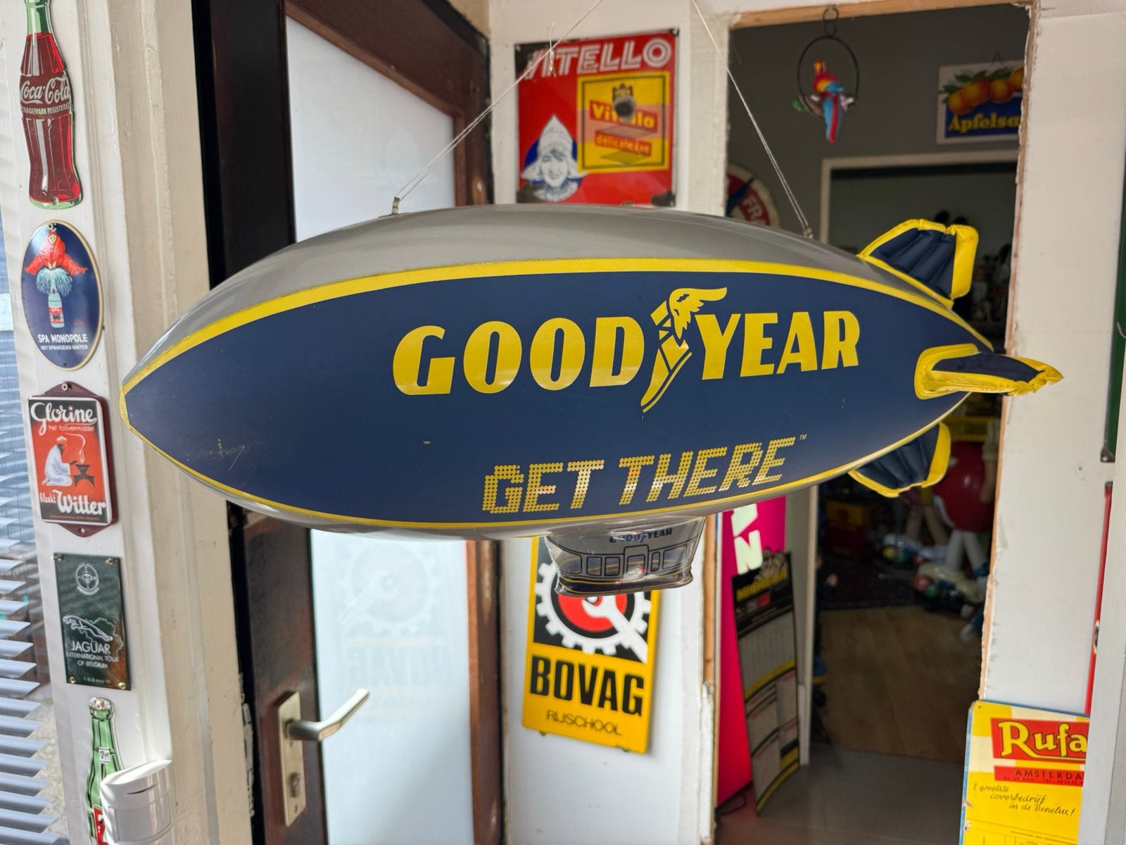 GoodYear banden reclame zeppelin, Reclamebord, Gebruikt, ., Ophalen of Verzenden