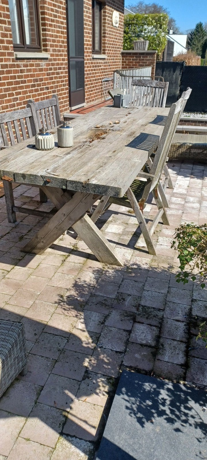 Tafel 3 meter en 5 stoelen, Ophalen