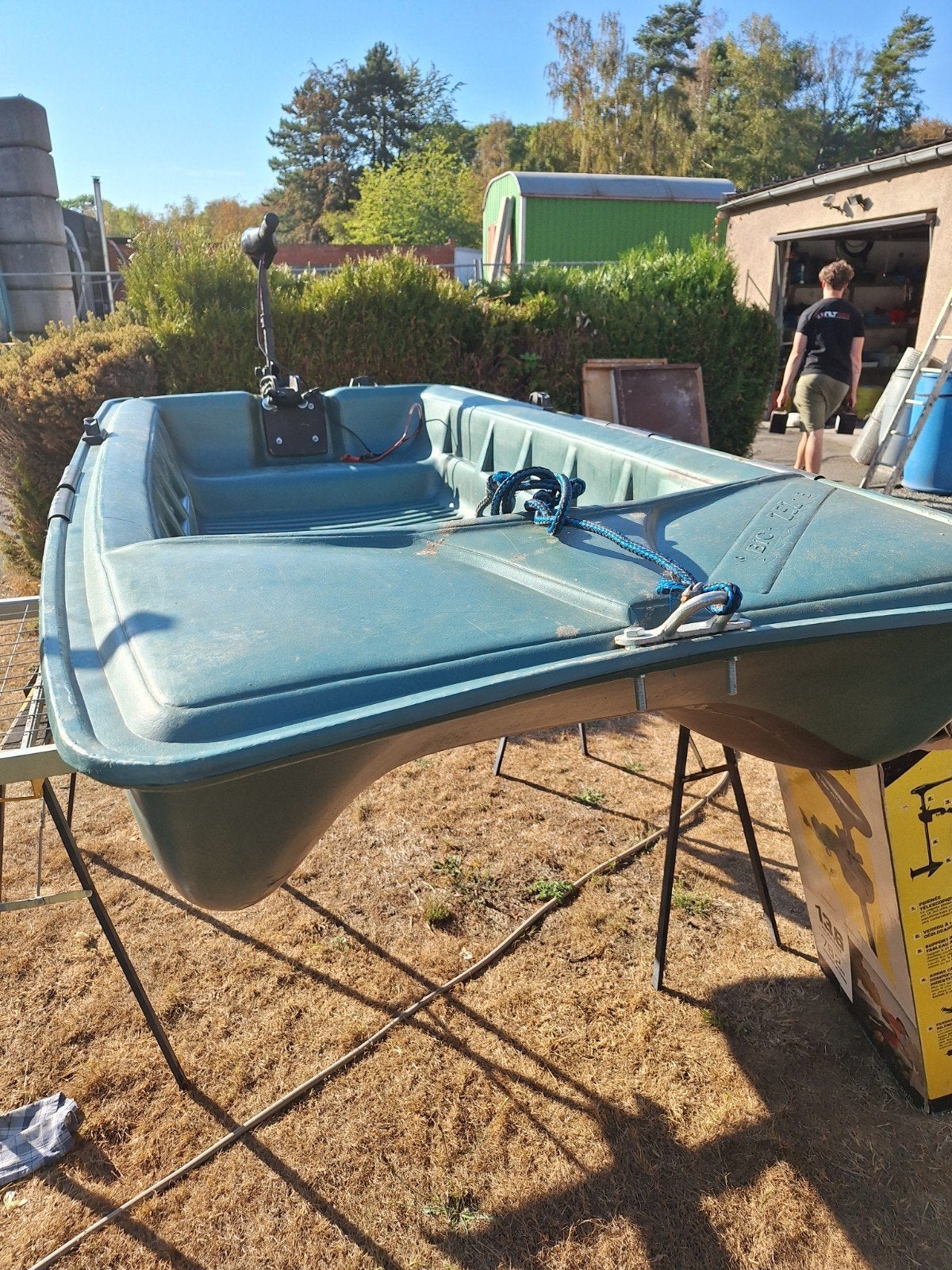 visbootje kleur groen merk boot bic.252.b, Watersport en Boten, Ophalen, Overige merken, Kunststof, Gebruikt