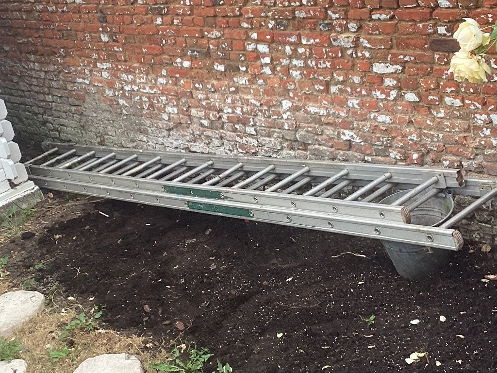 Aluminium ladder 2x 3,5 meter, Doe-het-zelf en Bouw, Ophalen, Gebruikt, Ladder, Opvouwbaar of Inschuifbaar