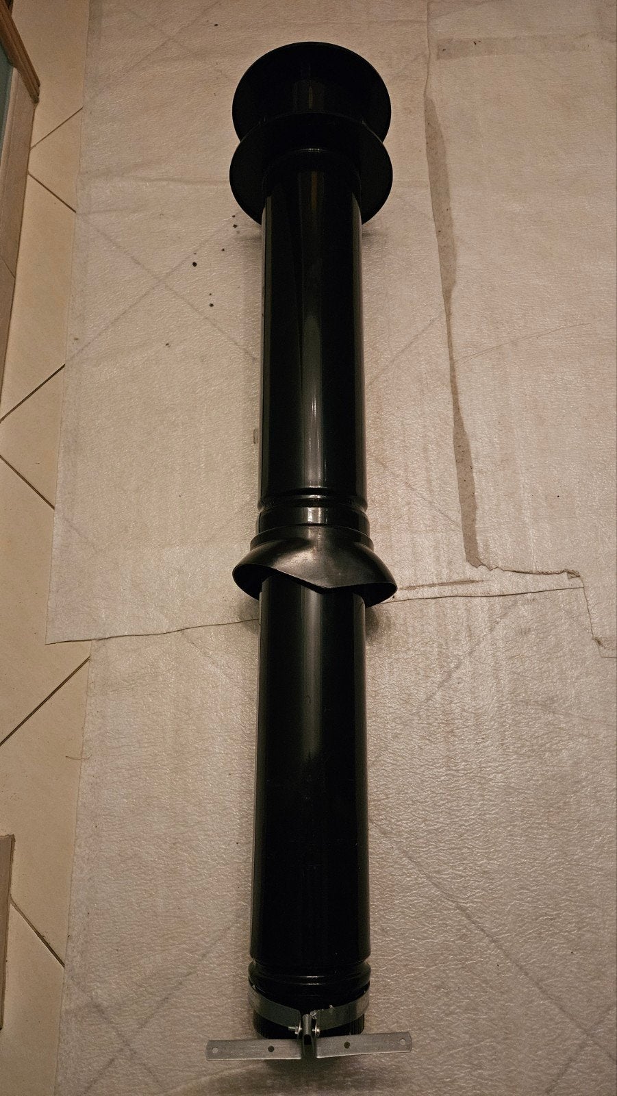 Dakdoorvoer +tregakap 130mm zwart, Ophalen