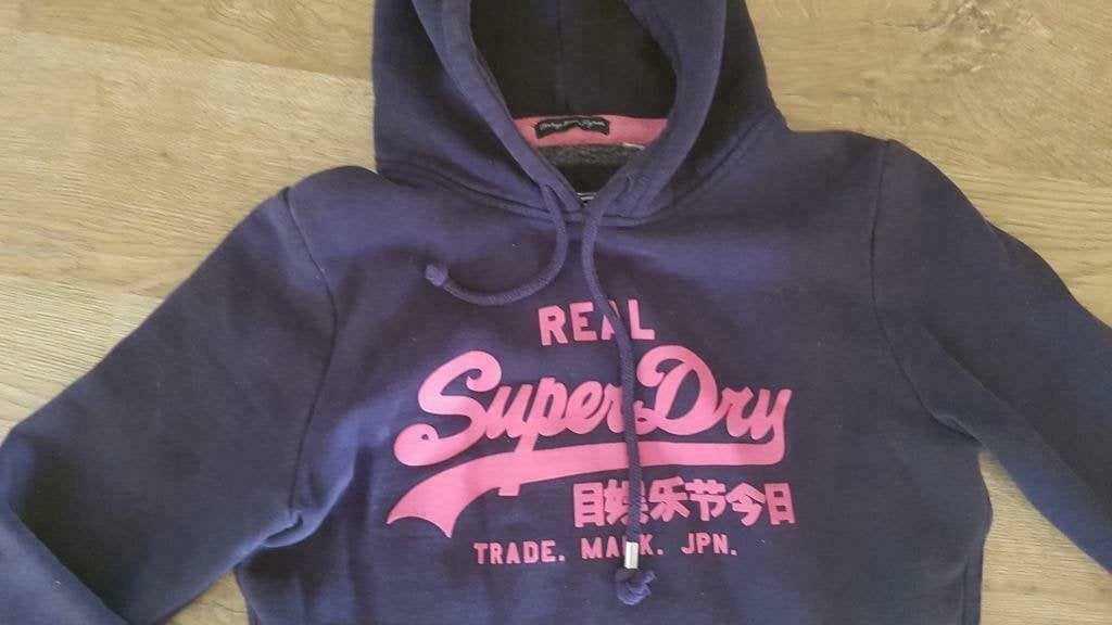 blauwe trui / hoodie met kap van Superdry maat XS - Smal, Ophalen of Verzenden, Maat 34 (XS) of kleiner, Gedragen, Superdry