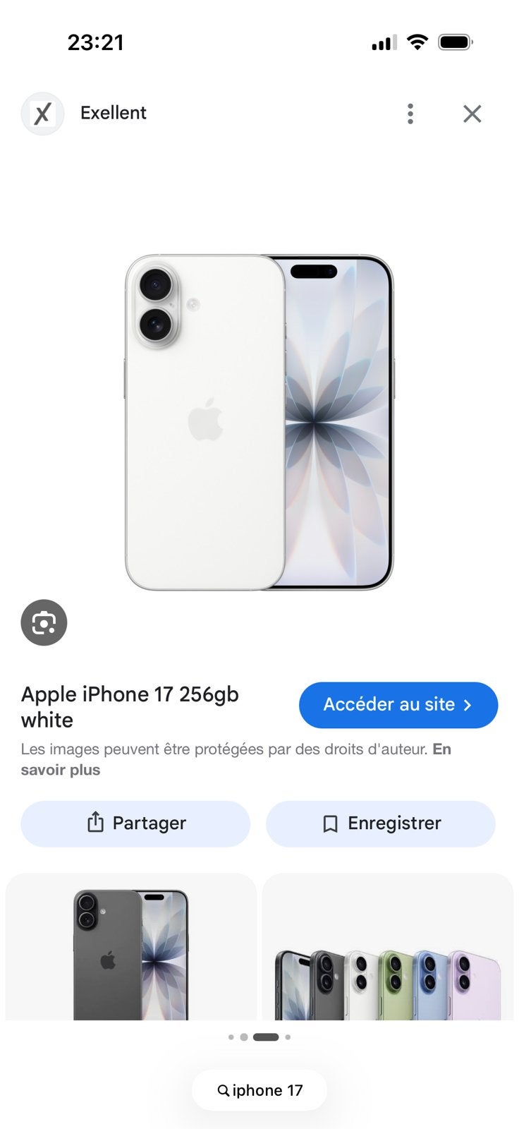 Iphone 17 blanc neuf pas deballer, Télécoms, Enlèvement, Comme neuf