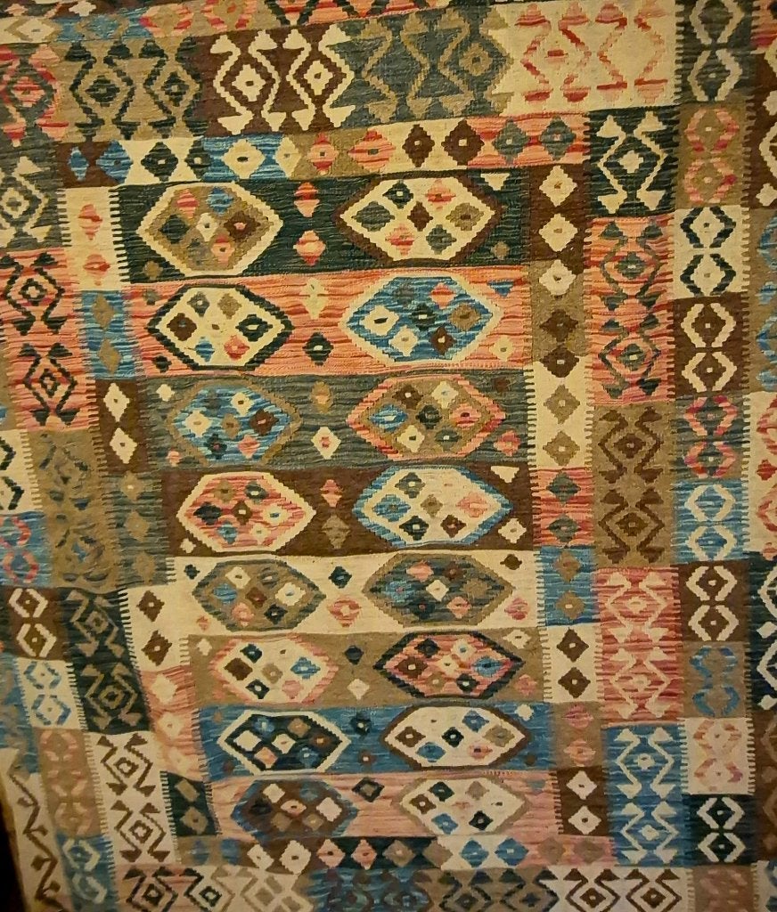 mooie multicolor perzisch, oosterse kelim tapijt, Ophalen of Verzenden