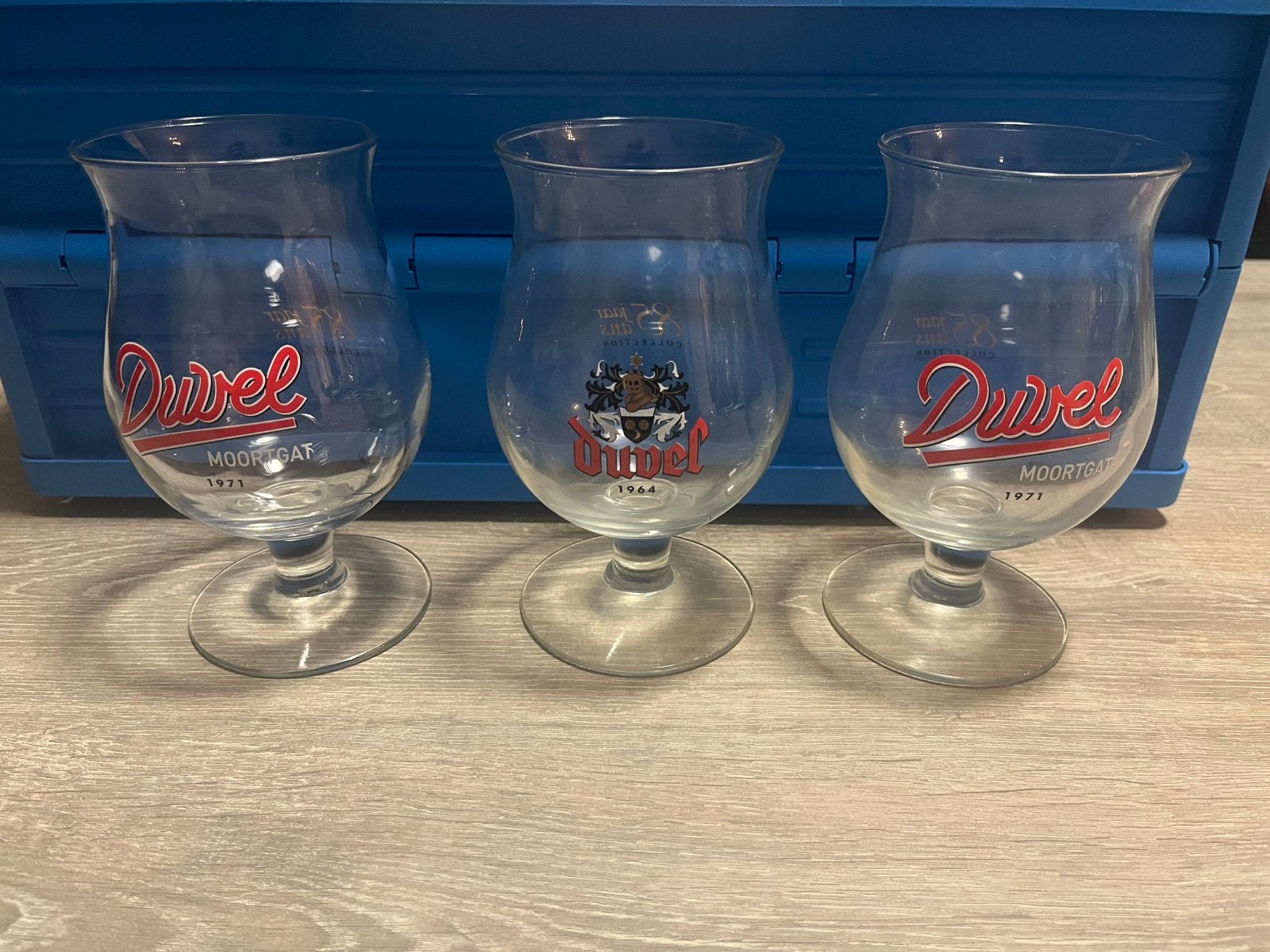 Leuk 85jaar duvel glas 1971 é 1964, Verzamelen, Ophalen, Zo goed als nieuw, Duvel