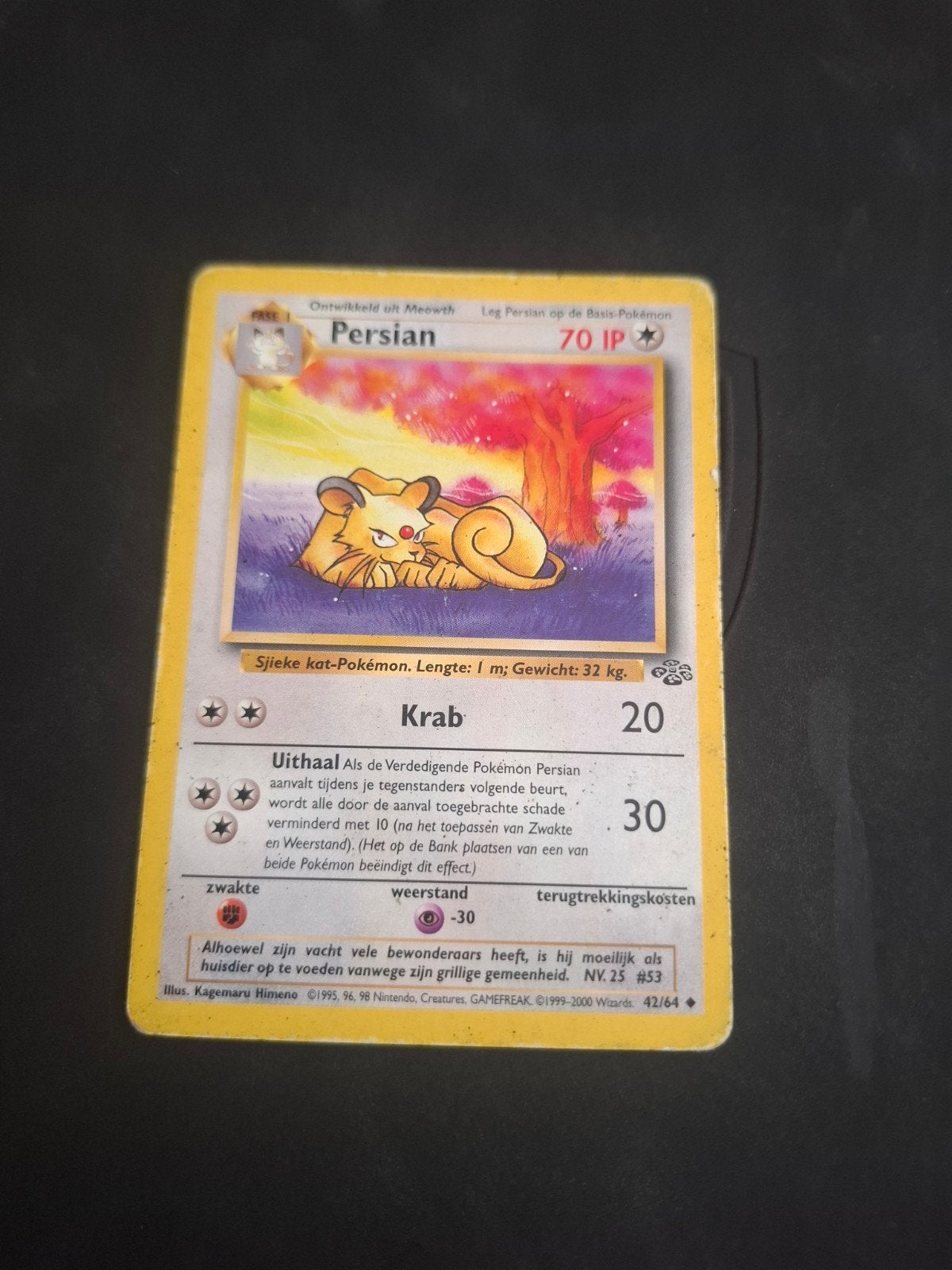 Pokémon Kaart Persian 70 IP - Base Set 42/64, Ophalen of Verzenden