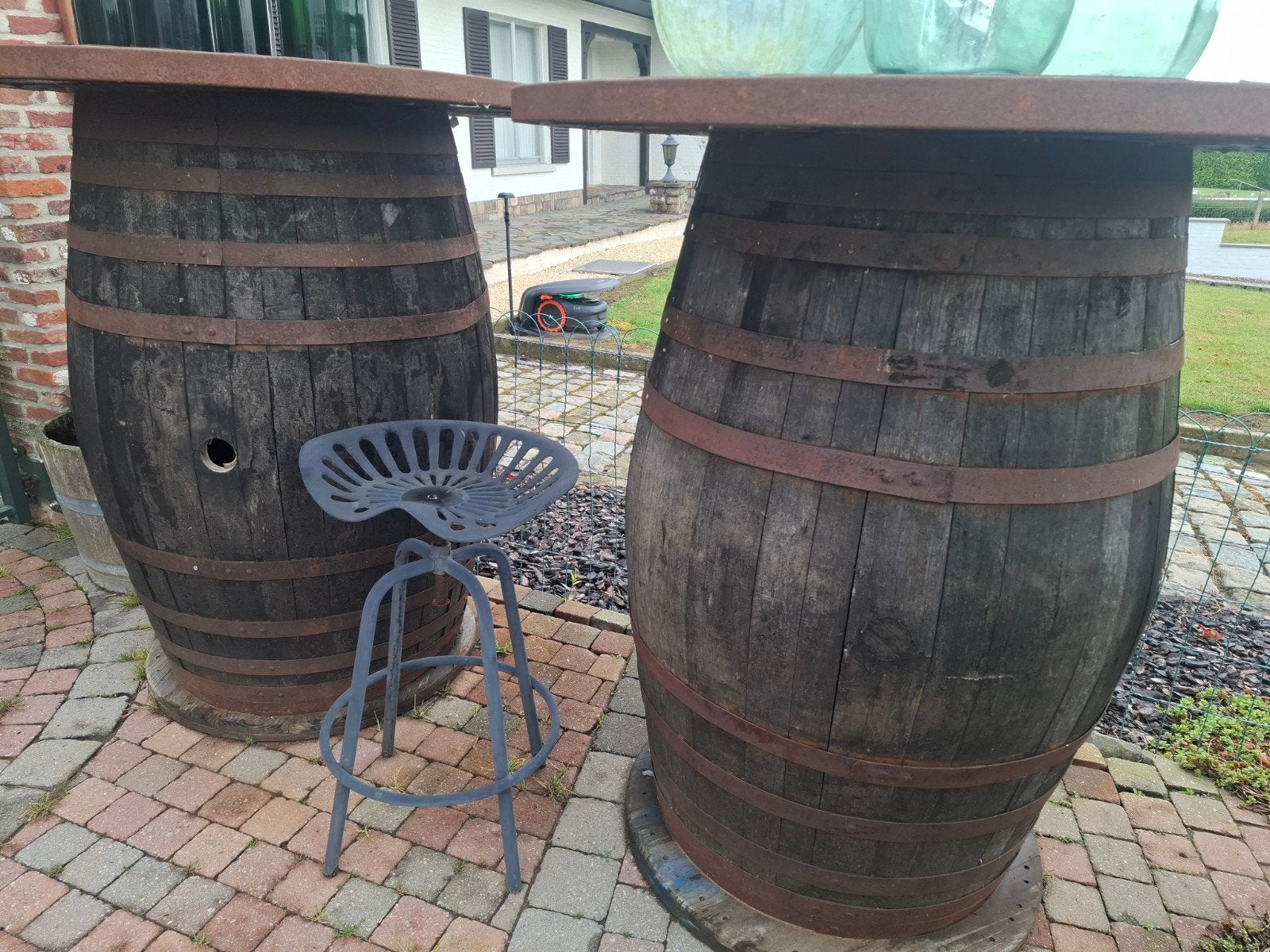 Eiken whiskey tonnen van 600l als decoratie id tuin!, Tuin en Terras, Ophalen