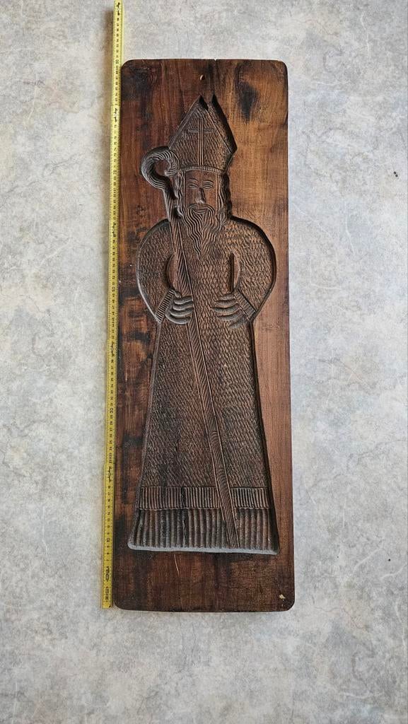 Antieke grote houten speculaasvorm (89 cm), Antiek en Kunst, Ophalen