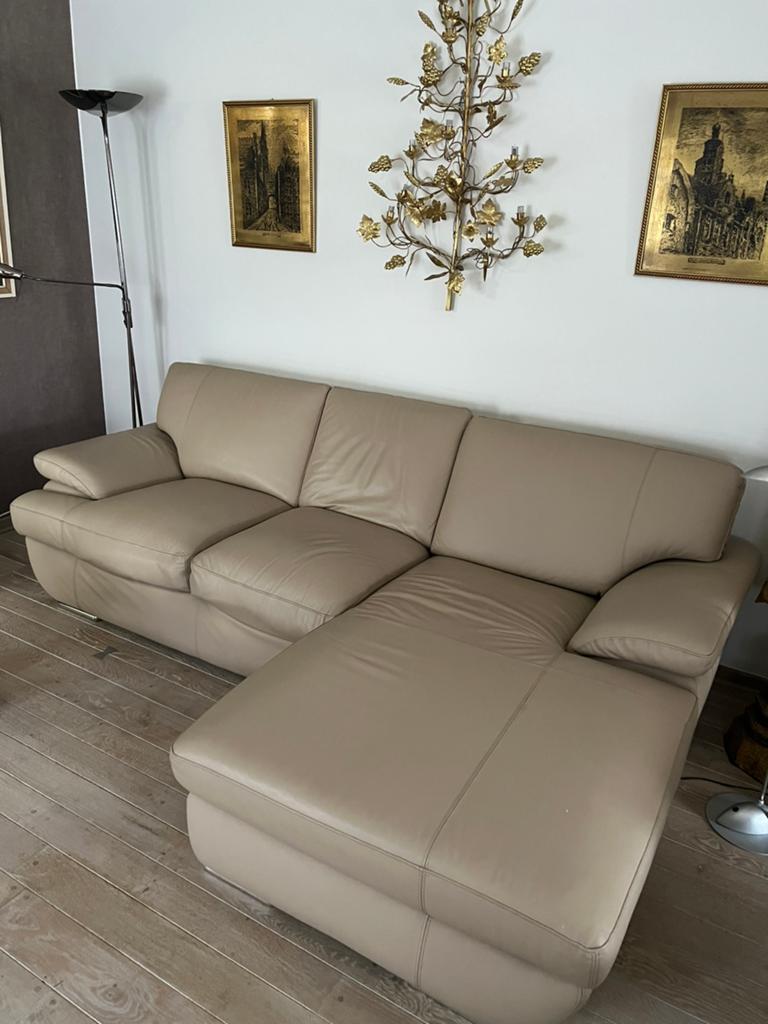 Leder salon. ; château d ax doorkleurd leder, Maison & Meubles, Canapés | Coins salons complets, Enlèvement