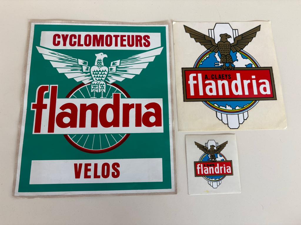 Lot de 3 stickers autocollants  flandria vélos cyclomoteur, Enlèvement ou Envoi, Neuf