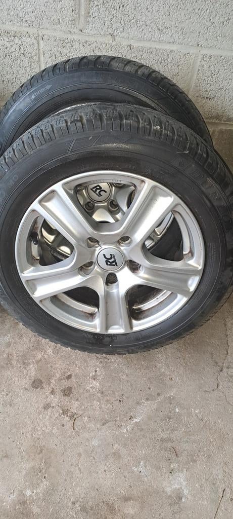 Brock 5X100 aluminium wielen nieuwe 4-seizoenenbanden 185/60, 15 inch, Banden en Velgen, 185 mm, All Season