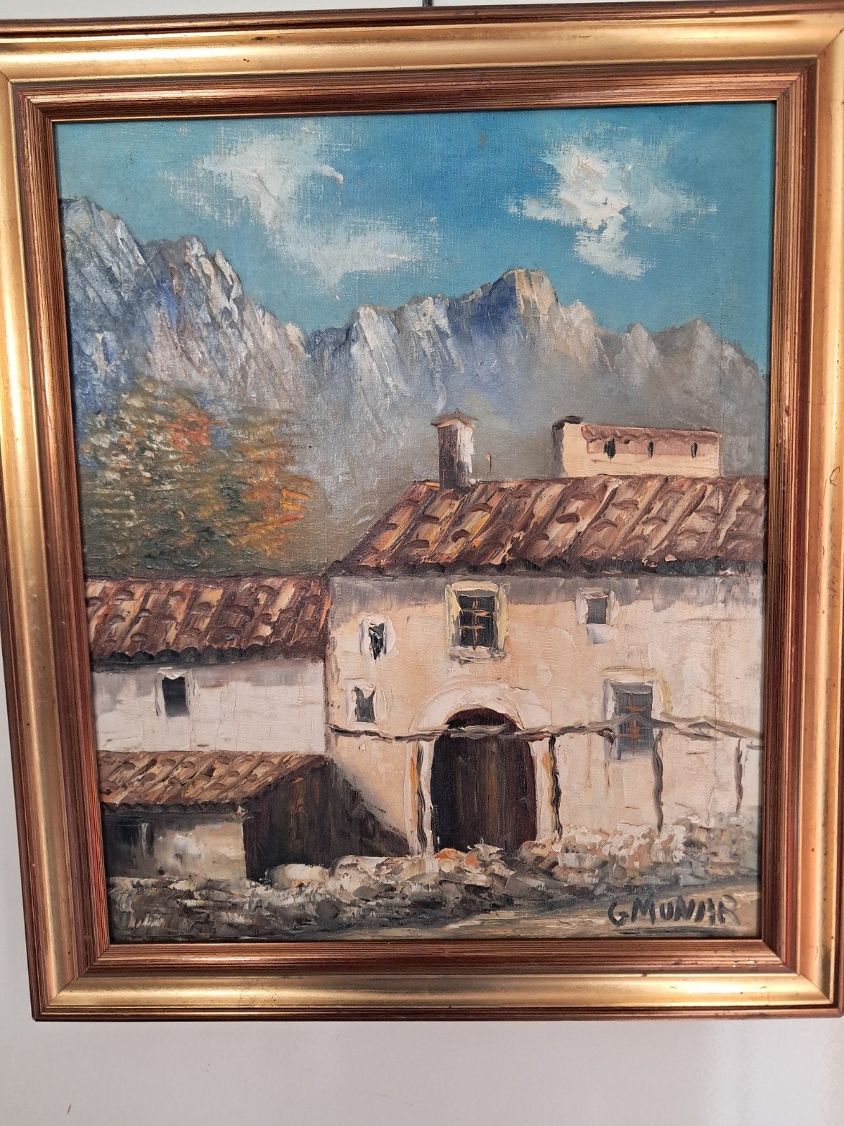 schilderij op canvas van G.Munar., Ophalen, Doek
