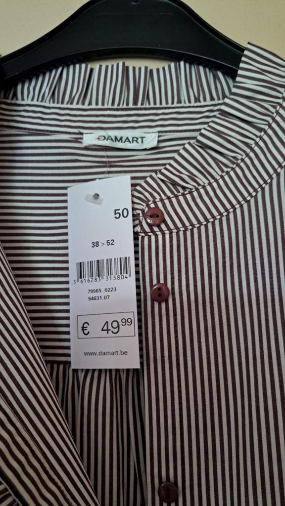 DAMART Nieuwe blouse met label T.50, Kleding | Dames, Grote Maten, Overige kleuren, Blouse of Tuniek, Nieuw, Ophalen of Verzenden