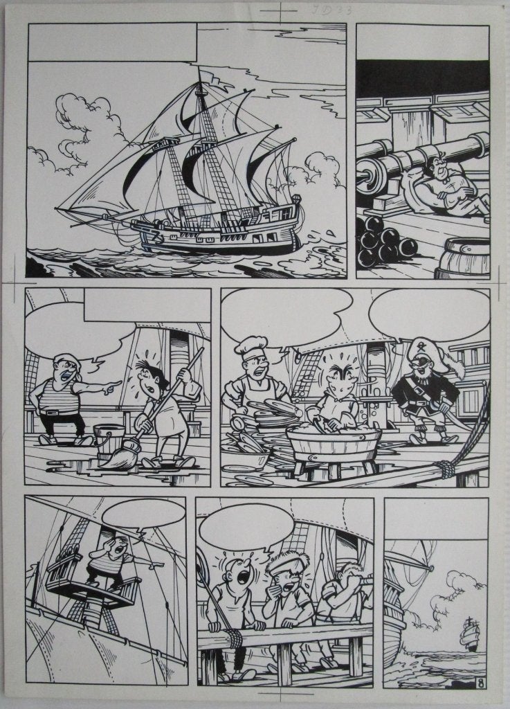 Página original Studio Vandersteen - Jerom -, Enlèvement ou Envoi, Dessin