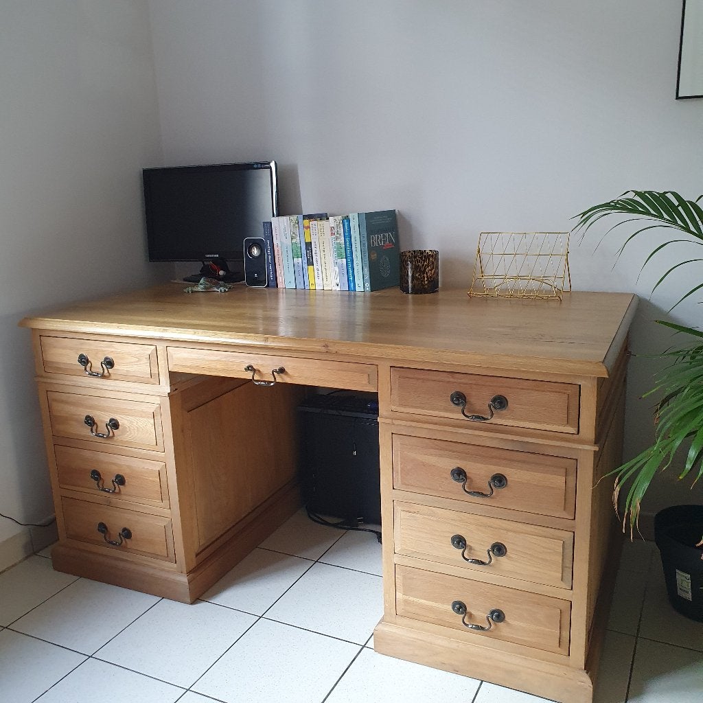 Bureau, Huis en Inrichting, Bureaus, Ophalen, Demontabel, Gebruikt, 155 cm