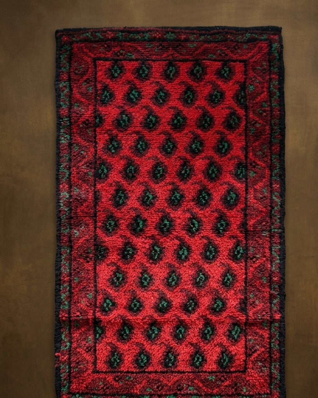 Lot de 3 Tapis d'Orient Vintage 1950 en Laine Fait Main - De, Enlèvement ou Envoi, Vert