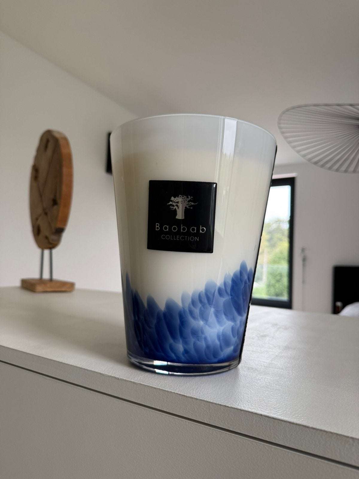 Bougie Baobab neuve 24 cm Feathers Touareg, Neuf, Verre, Enlèvement, Bougie