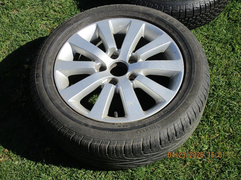 Alu reservewielen Honda Civic te koop + 2 stalen velgen, Ophalen, 16 inch, Nieuw, 205 mm