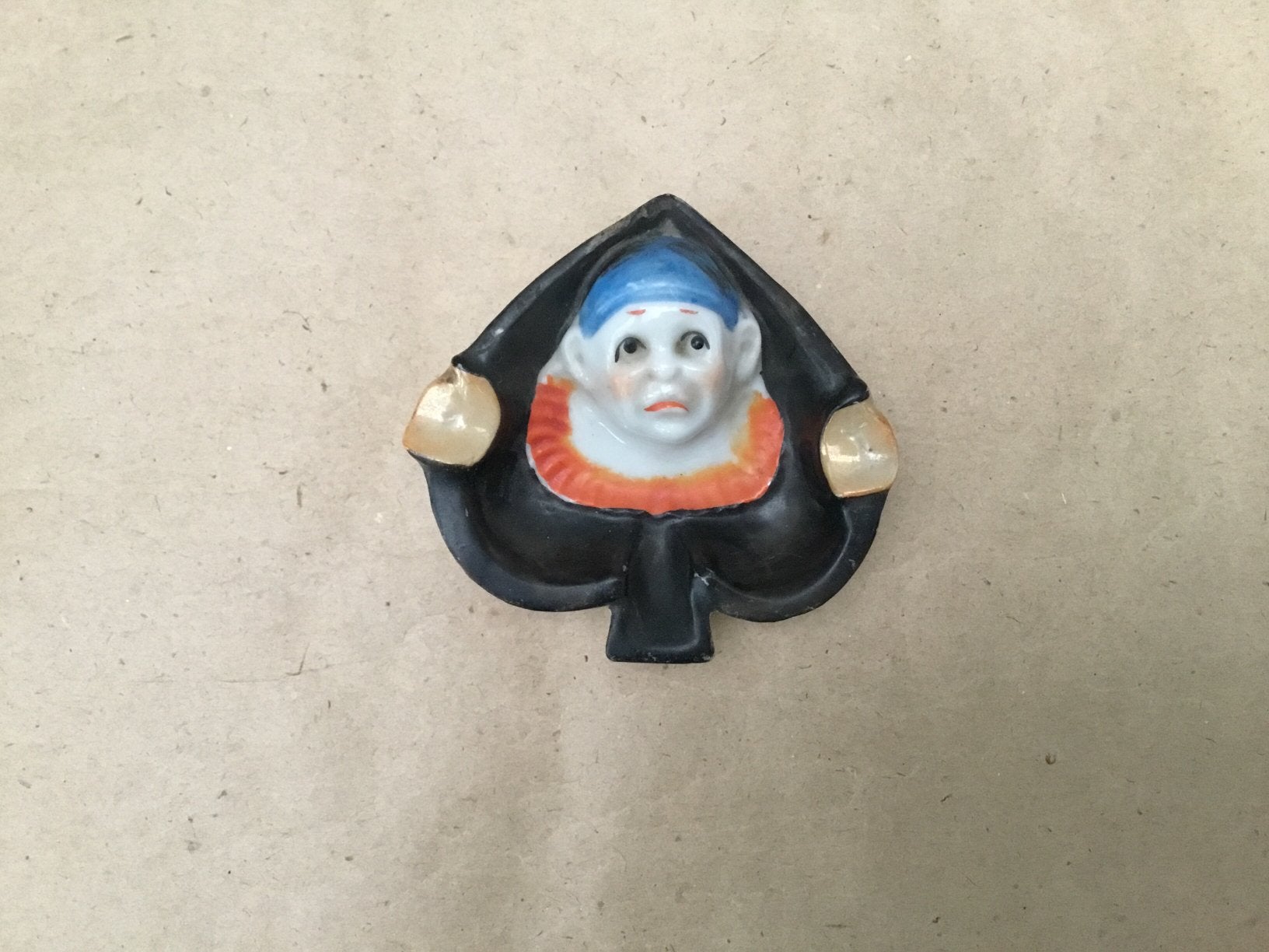Vintage Pierrot asbakje porselein Japan jaren 30, Ophalen of Verzenden
