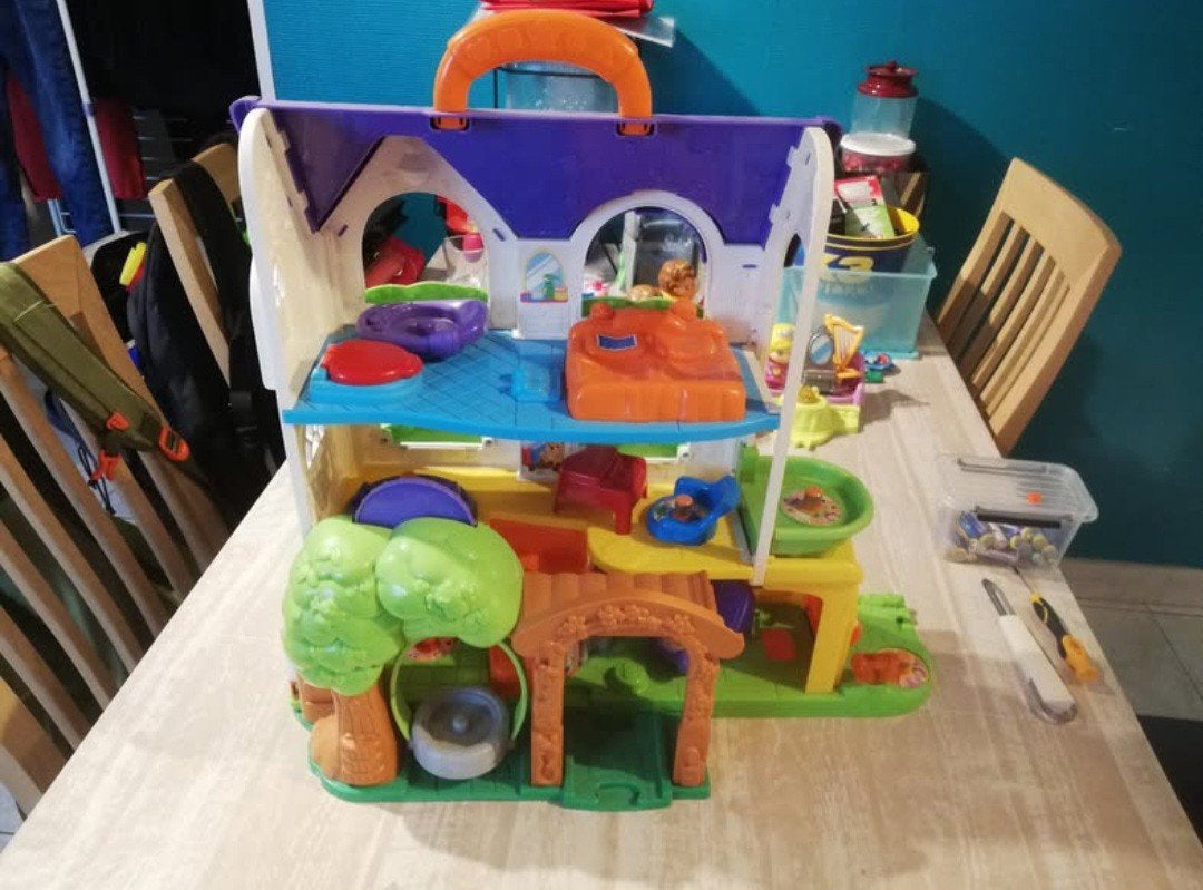 vtech vrolijke vrienden huis, Enlèvement