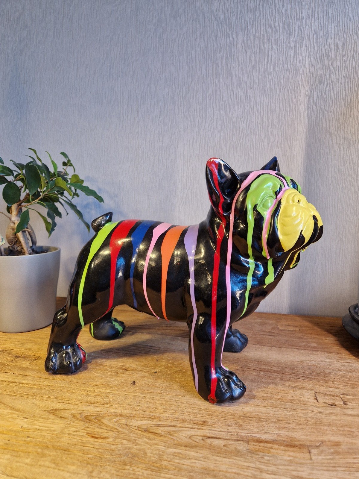 Pop Art beeld hond Franse Bulldog, Antiek en Kunst, Ophalen of Verzenden, Beeld