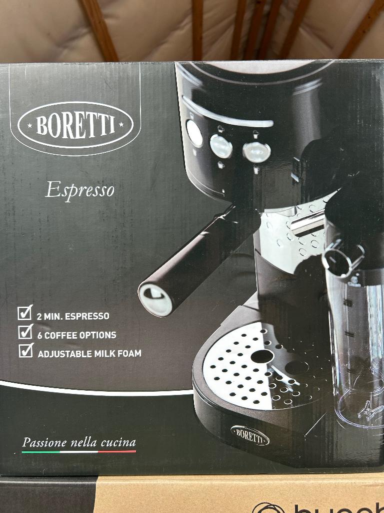 Boretto Espresso Machine B400 (quasi nieuw), Café moulu, Réservoir d'eau amovible, Comme neuf, Enlèvement