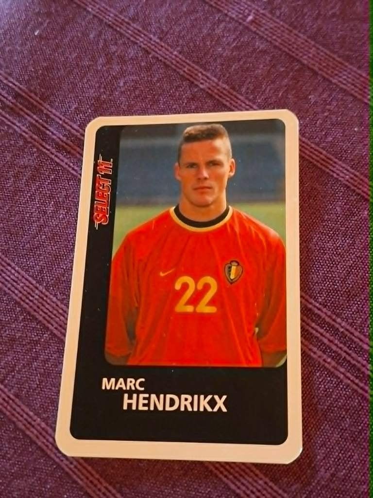 Voetbalkaart : Marc Hendrikx / Rode Duivels, Verzamelen, Sportartikelen en Voetbal, Ophalen of Verzenden, Zo goed als nieuw, Spelerskaart