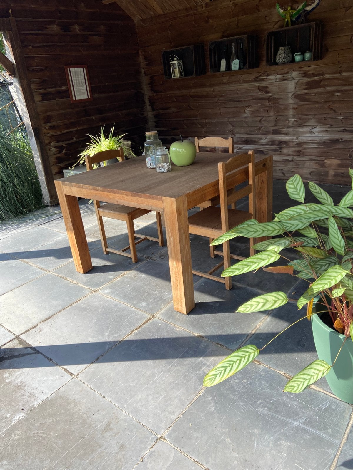 Teaken tafel, Huis en Inrichting, Ophalen, Zo goed als nieuw