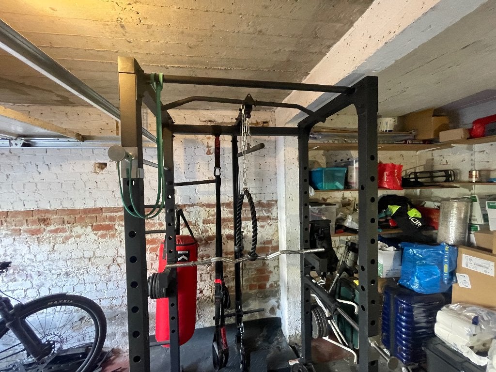 Adidas Perform Rack/Home Rig ADBE-10500 met accessoires, Sport en Fitness, Ophalen, Ligfiets, Benen, Gebruikt