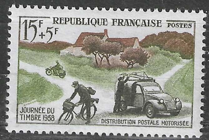 Frankrijk 1958 - Yvert 1151 - Dag van de Postzegel (PF), Postzegels en Munten, Verzenden, Postfris