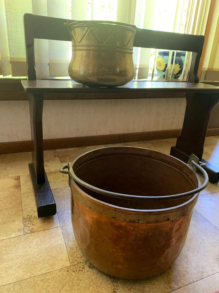 2 anciens chaudrons en cuivre, Antiquités & Art, Antiquités | Bronze & Cuivre, Enlèvement