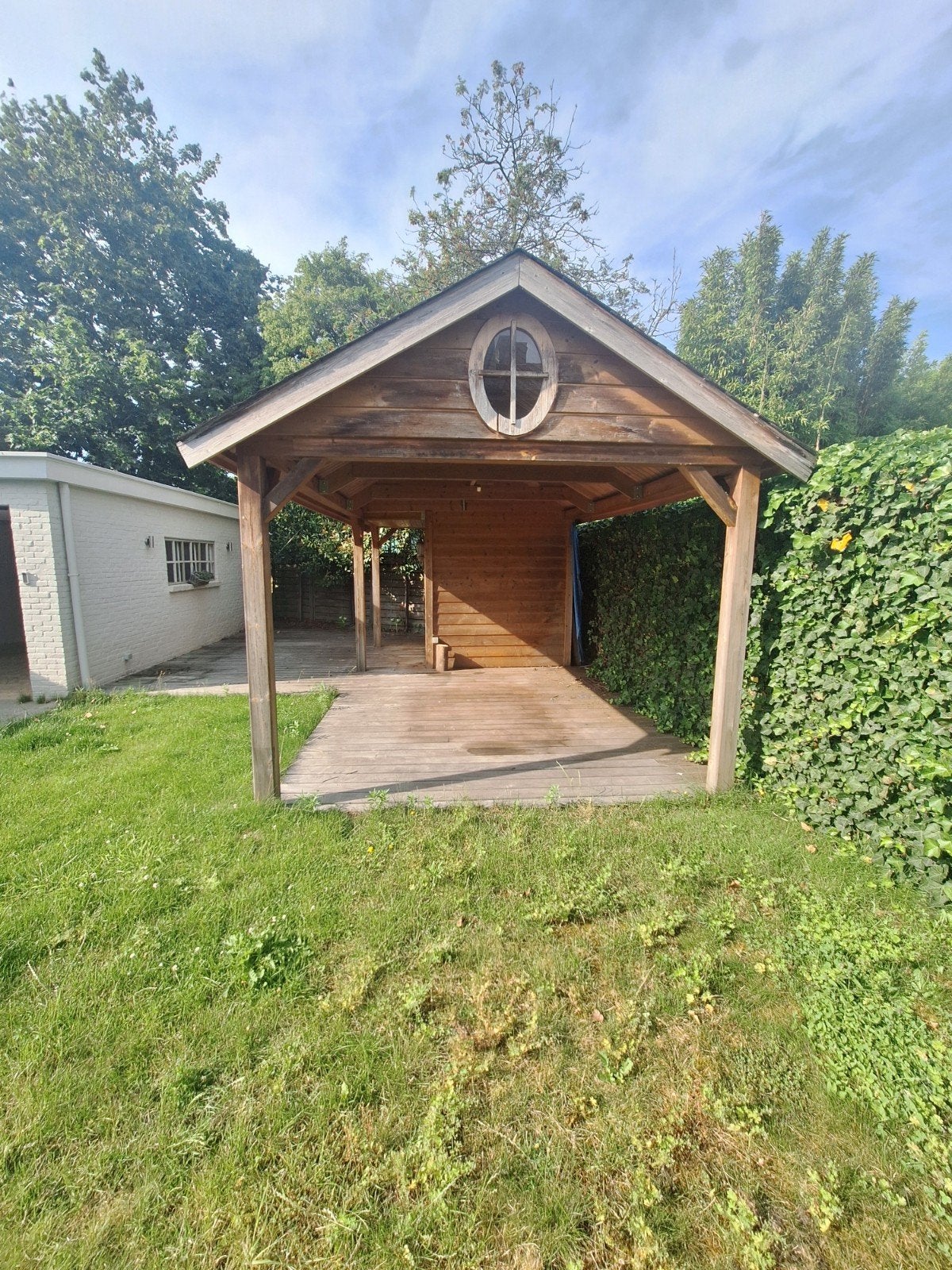 Tuinpavilioen met berging, Tuin en Terras, Ophalen, Gebruikt, Hout, Tuinhuis