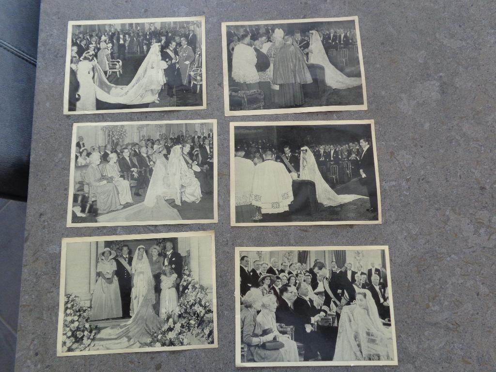 11 oude trouwfoto's Albert en Paola België, Ophalen