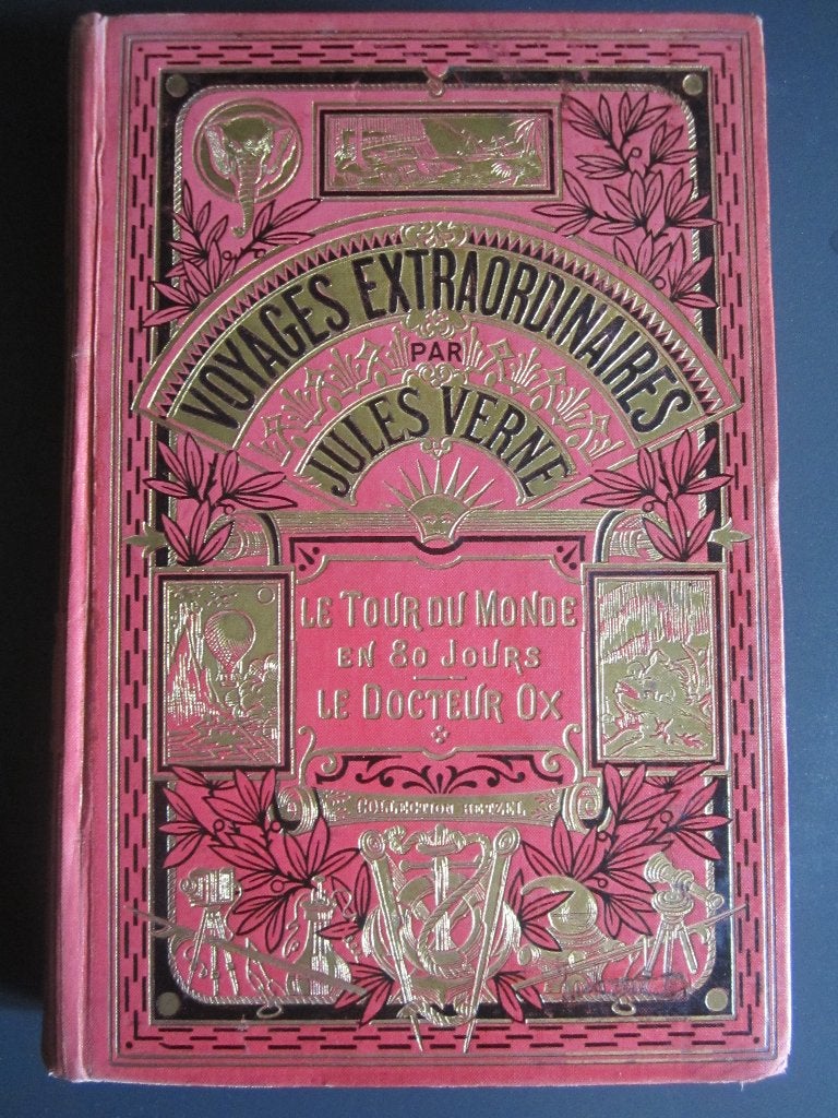 Jules Verne "Tour du Monde en 80 jours HETZEL 1925, Ophalen of Verzenden, Jules Verne