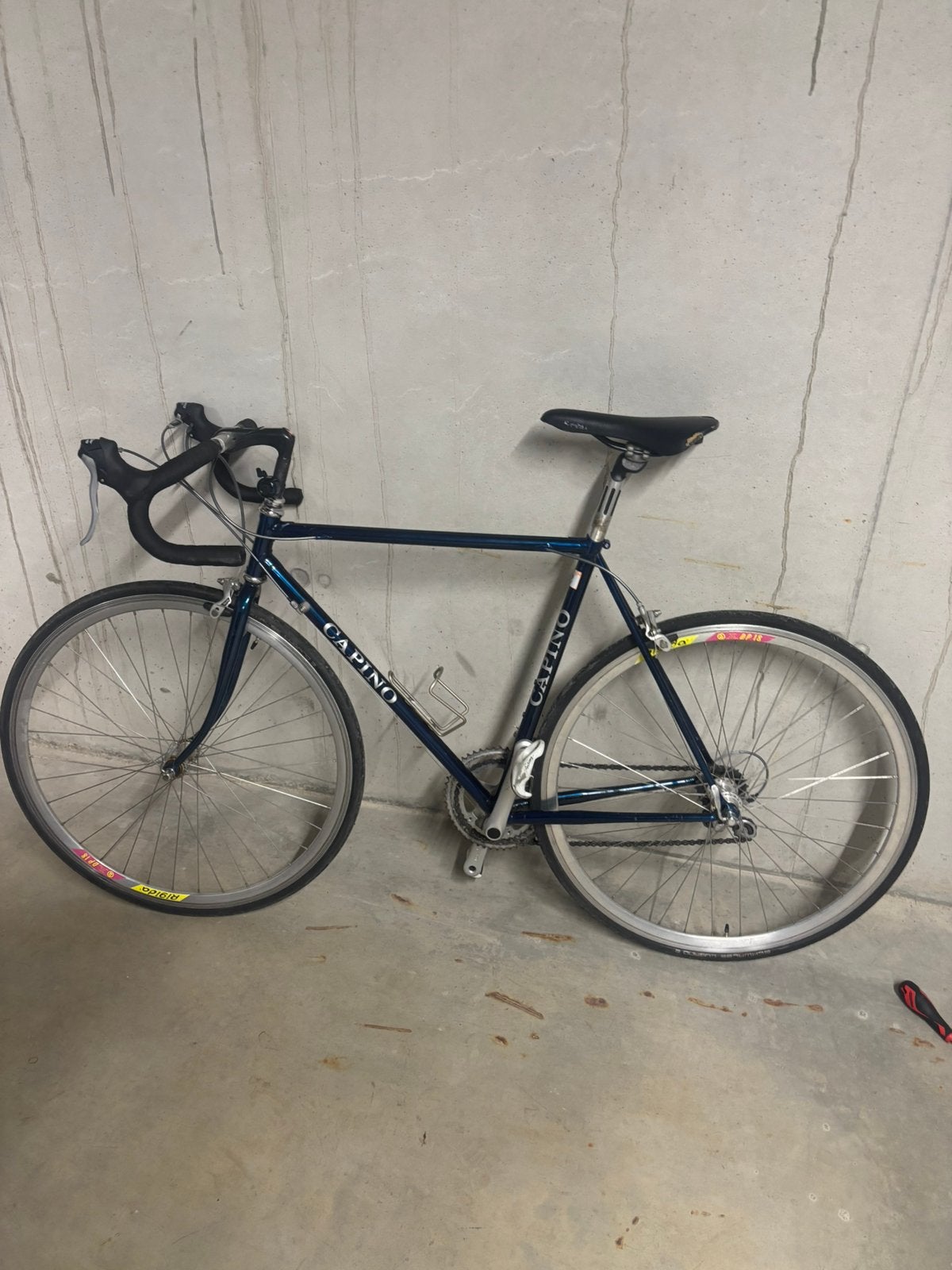 Koersfiets capino donkerblauw, 28 inch, Gebruikt, Staal, Heren