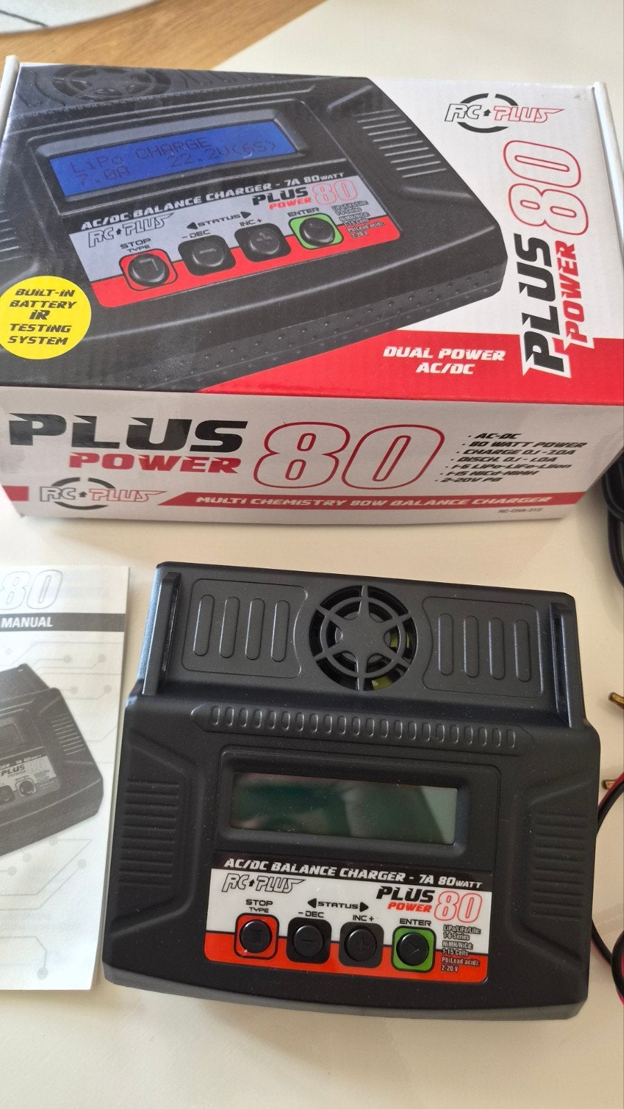 RC Plus Power 80 AC/DC Balance Lader 80W, Ophalen