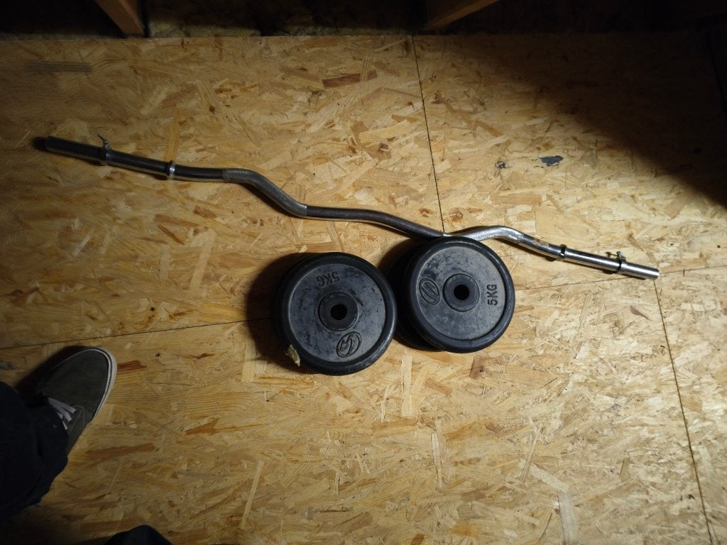 Poids et barre de musculation, Ophalen, Zo goed als nieuw, Halterset