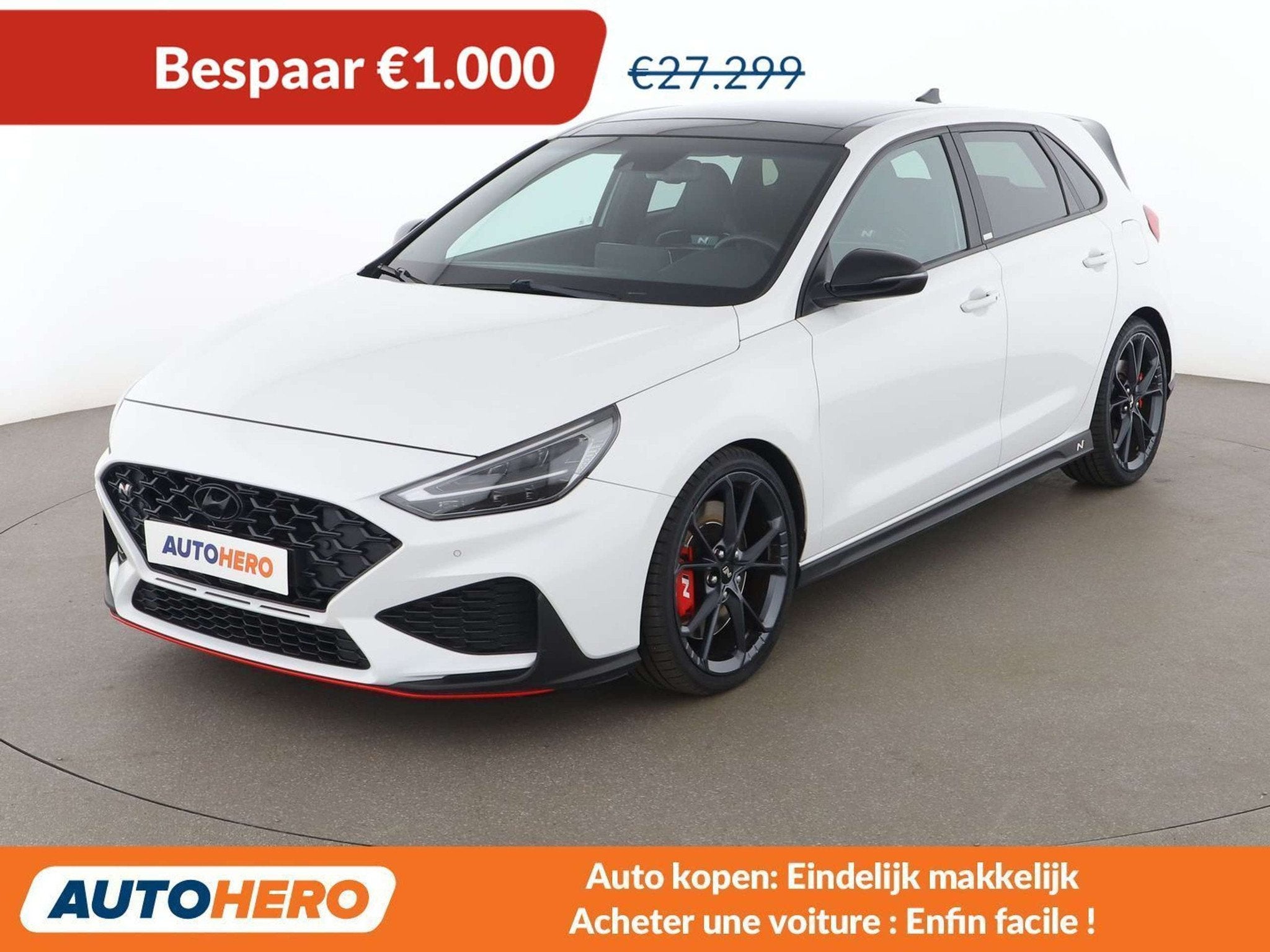 Hyundai i30 2.0 T-GDI N Performance (automatique), Anti démarrage, Achat, 1610 kg, Alcantara