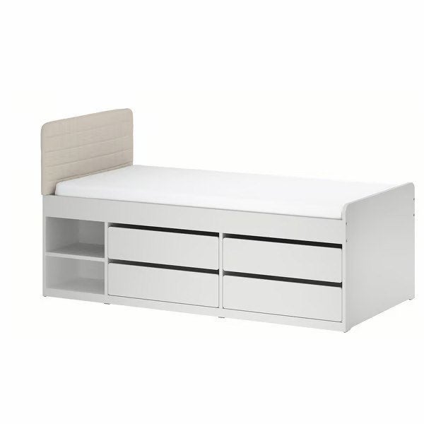 IKEA 1 persoonsbed - zo goed als nieuw, Ophalen, Eenpersoons, Wit, Zo goed als nieuw