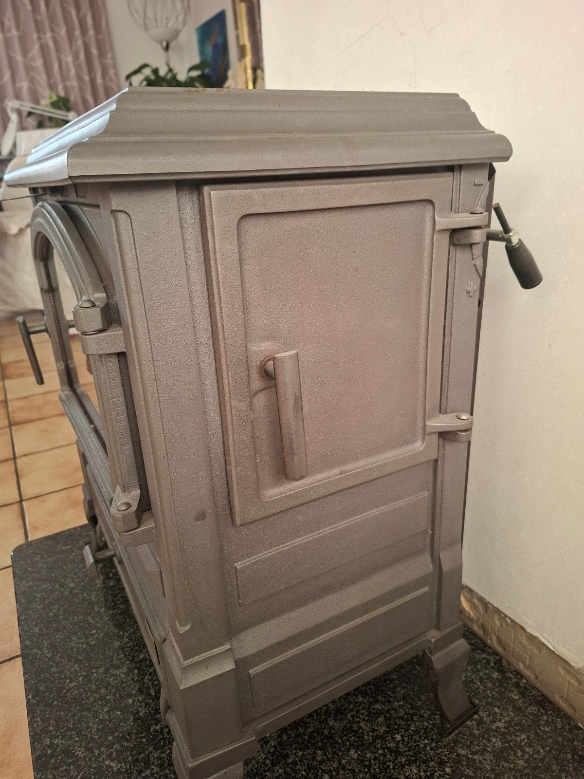 Gietijzeren zware houtstoof, Huis en Inrichting, Kachels, Ophalen, Gebruikt, Houtkachel, Vrijstaand