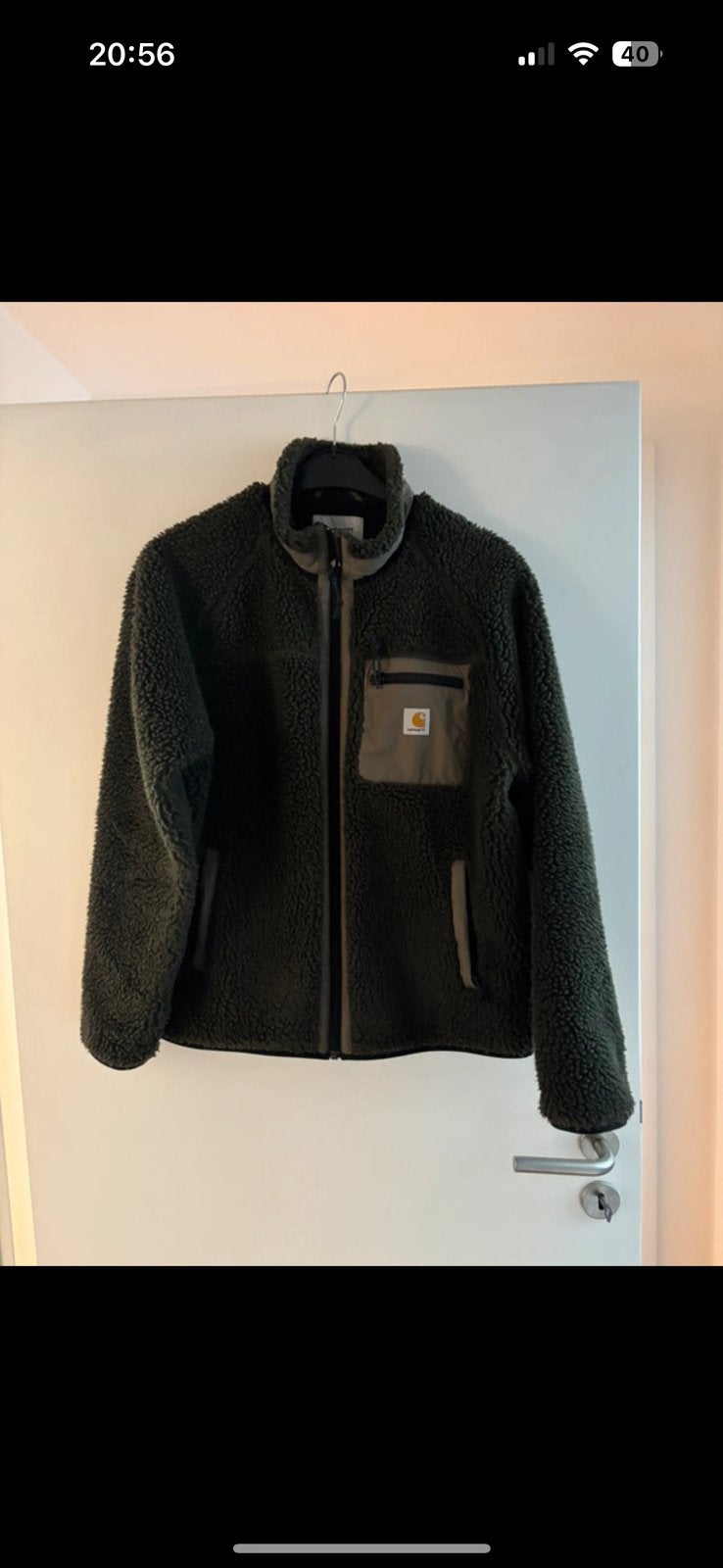 Carhartt WIP PRENTIS LINER - Fleece jacket - opuntia/black, Ophalen, Zo goed als nieuw, Maat 46 (S) of kleiner