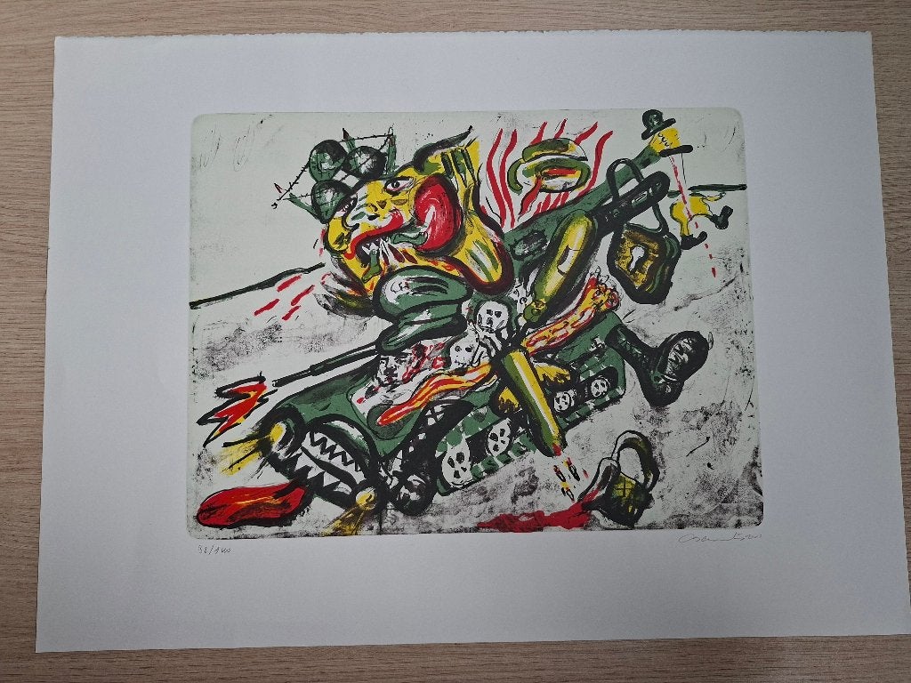 Fred Bervoets, Antiquités & Art, Art | Peinture | Moderne, Enlèvement ou Envoi, Véhicules, Papier/carton, Technique mixte