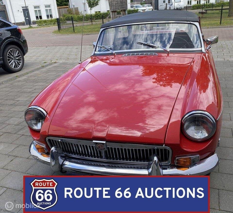 MG MGB Cabriolet | 1966 | Route 66 Auctions, Auto's, Oldtimers, Zwart, Bedrijf, Handgeschakeld, Overige carrosserie