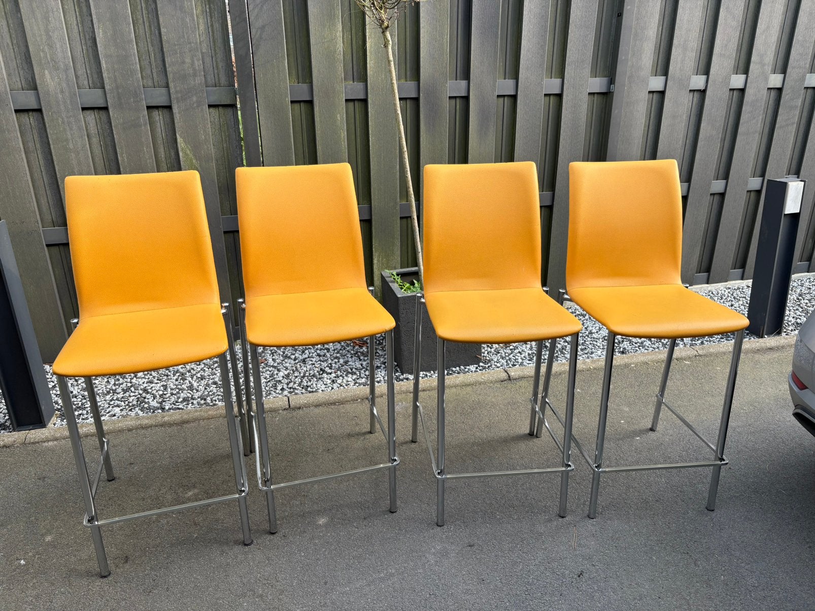 4 chaises de bar, Maison & Meubles, Chaises, Autres couleurs, Enlèvement, Utilisé, Quatre