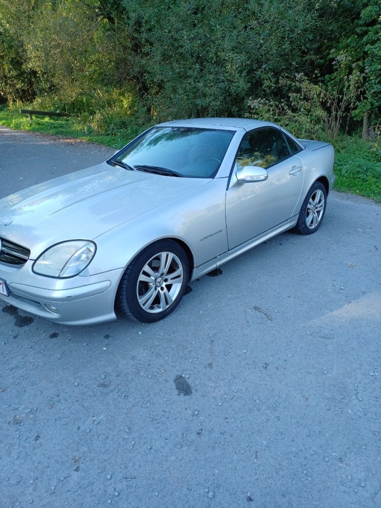 MERCEDES SLK 200 KOMPRESSOR AUTOM - VENTES APPROUVÉES-, Autos, Cuir, Argent ou Gris, Achat, Noir