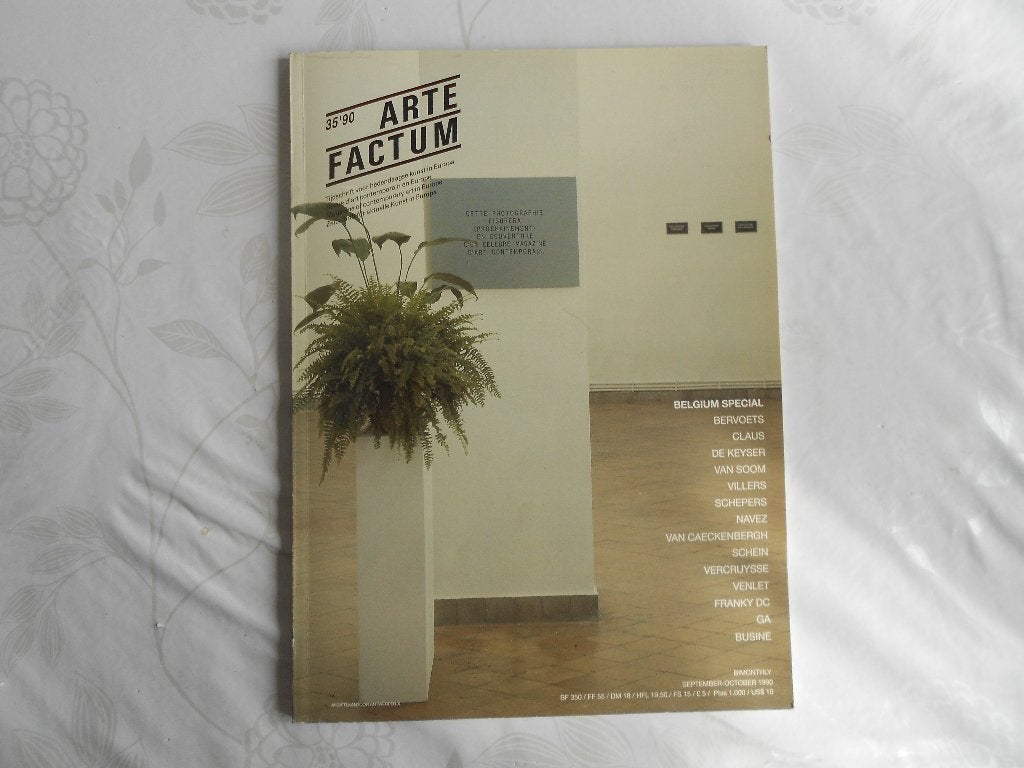 35'90, Arte Factum, Tijdschrift voor hedendaagse kunst, Boeken, Ophalen of Verzenden, Zo goed als nieuw, Overige typen