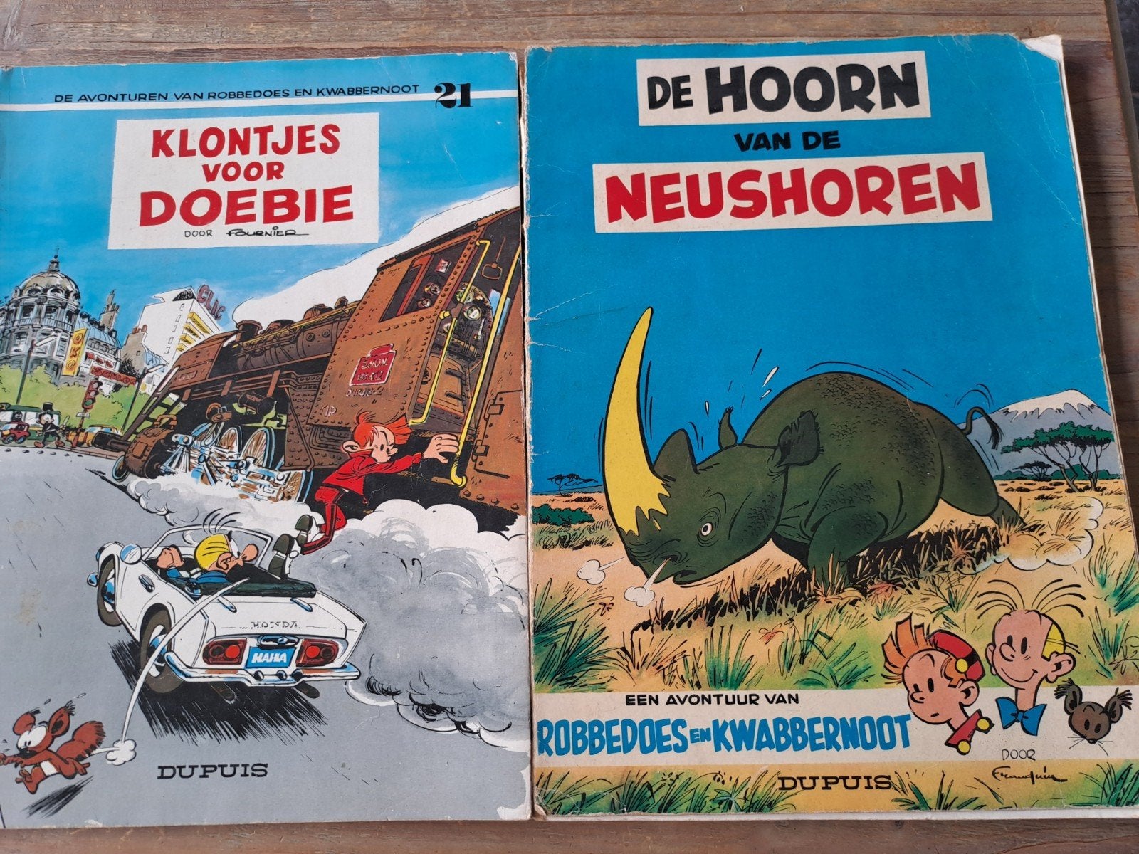 Robbedoes en Kwabbernoot, Ophalen