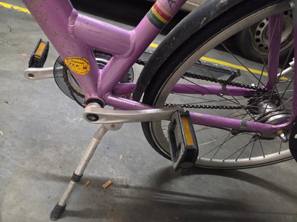 Dames fiets voor volwassenen, Ophalen
