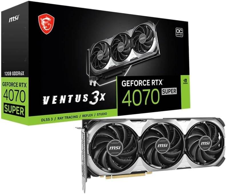 MSI GeForce RTX 4070 SUPER 12G VENTUS 3X, Informatique & Logiciels, Cartes vidéo, GDDR6, PCI-Express 4, Comme neuf, Enlèvement